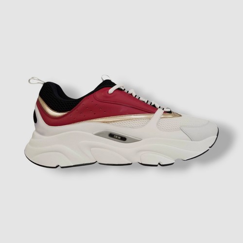 Diorです Christian Dior Homme B02 Mens Pink White Leather Low Top