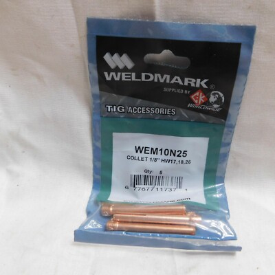 Weldmark WEM10N25 Collet 1/8'' HW17, 18, 26 (Pkg of 5)