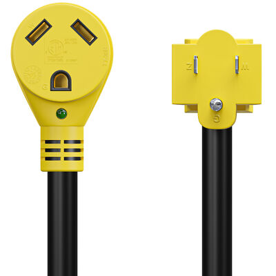 15 Amp Male - 30 Amp Female Dogbone Adapter RV Electrical Converter Cord Pigtail