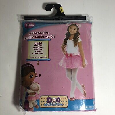 Disney Doc McStuffins Girls Lambie Costume Kit with Tutu & Headband Size 4-6