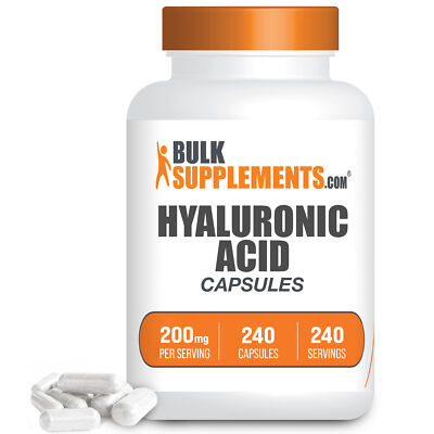 BulkSupplements Hyaluronic Acid 240 Capsules - 200mg Per Serving