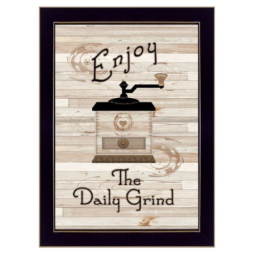 Настенный рисунок для кухни The Daily Grind 3 в черной рамке