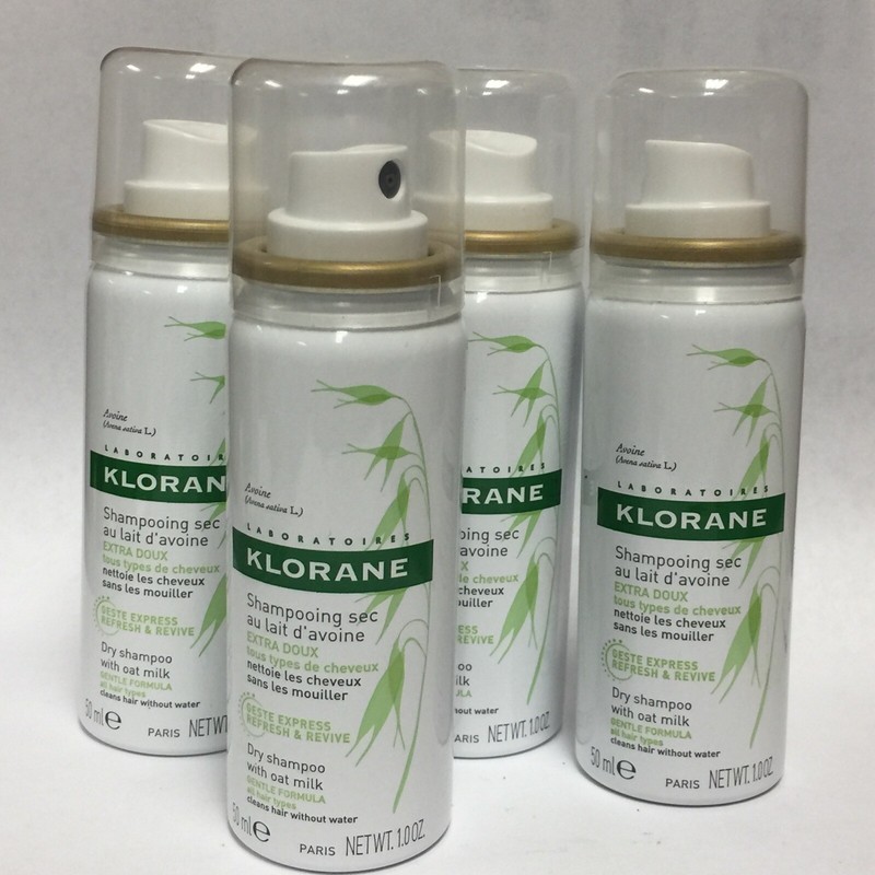 KLORANE DRY SHAMPOO WITH OAT MILK 1 OZ EACH  New no box    4 pack