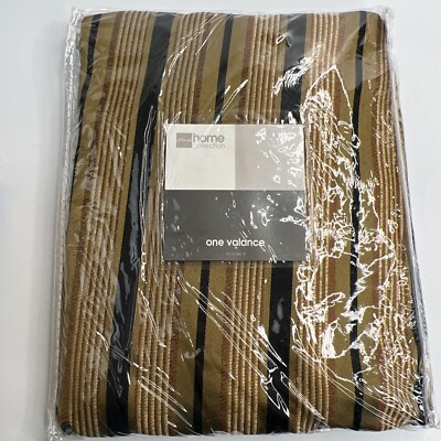 JC Penny Home Black Striped Regent Valance 30 x 15 