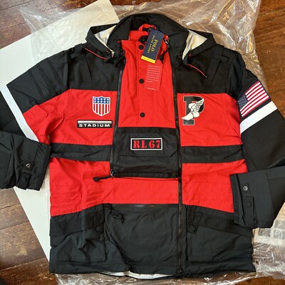NWT Polo Ralph Lauren Stadium P Wing Steep Tech Anorak Jacket TNF Snow Beach XL