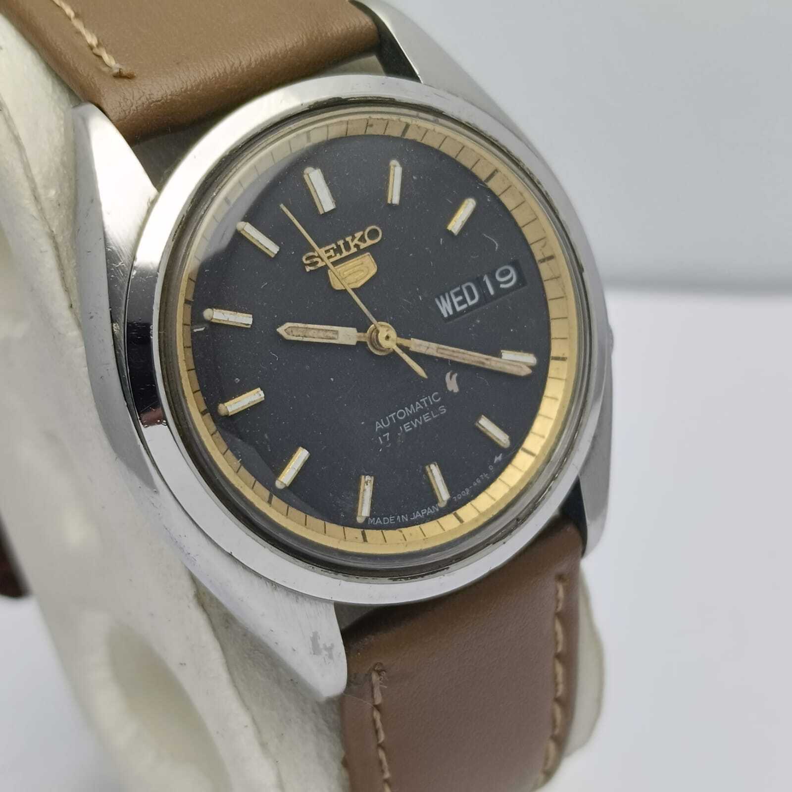Seiko 5 Automatic Cal.7009A Day/Date 7009-8081 Vintage Men's