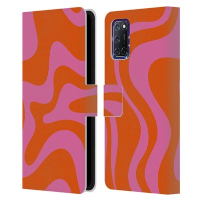 KIERKEGAARD DESIGN STUDIO RETRO ABSTRACT PATTERNS LEATHER BOOK CASE OPPO PHONES