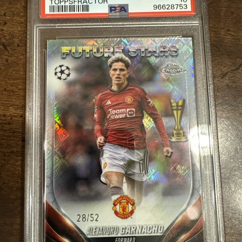 その他 TOPPS CHROME GARNACHO RC REFRACTOR PSA10 2024-25 Topps Chrome UEFA Competitions Alejandro Garnacho
