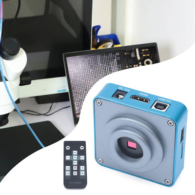 HD 1080p HDMI Industrial Digital Video Microscope Camera C Mount USB Blue NEW !