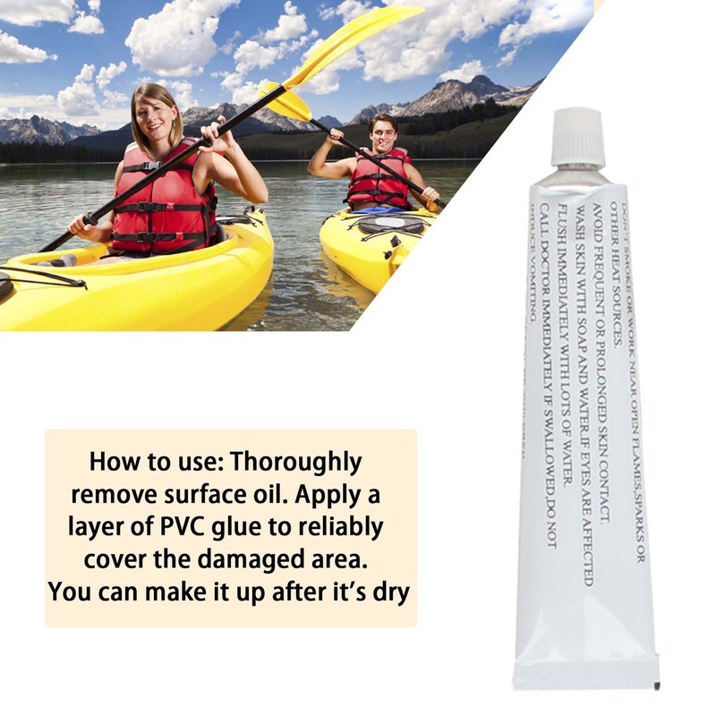 2X Vinyl Repair Kit for Boat Seats Strong Adhesive Heavy Duty Glue for Kayaking