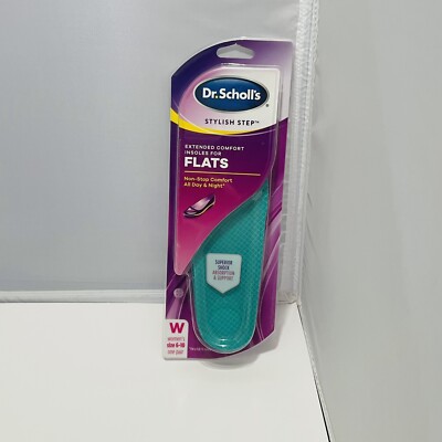 Dr Scholl's Stylish Step Flats Relief Insoles Women s Sizes 6-10, 1 Pair