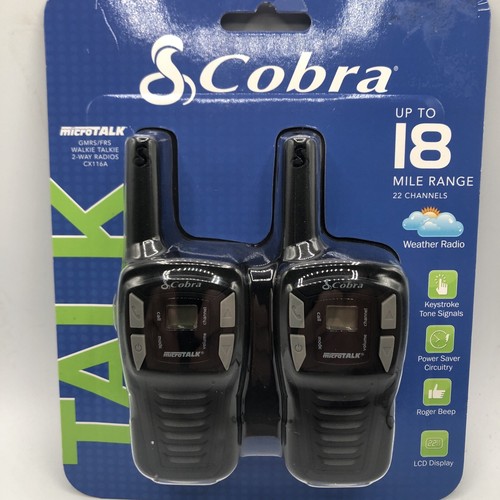 Cobra CX116A 18-Mile GMRS/FRS Two-Way Radio Walkie Talkie Pair