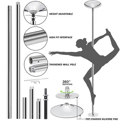 Pro Fit Pro-Fit Professional Portable Spinning Dance Pole With Attachable Led Dance Light And Carry Bag