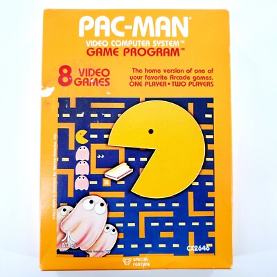 Pac-Man (Atari 2600, 1982) Flip Up Hangtab Brand New Factory Sealed