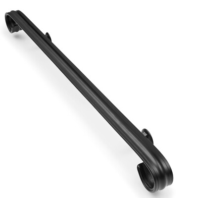 Vezek 2-7 Feet Wrought Iron Handrail Stair Railing Wall Mounted Matte Black Rail
