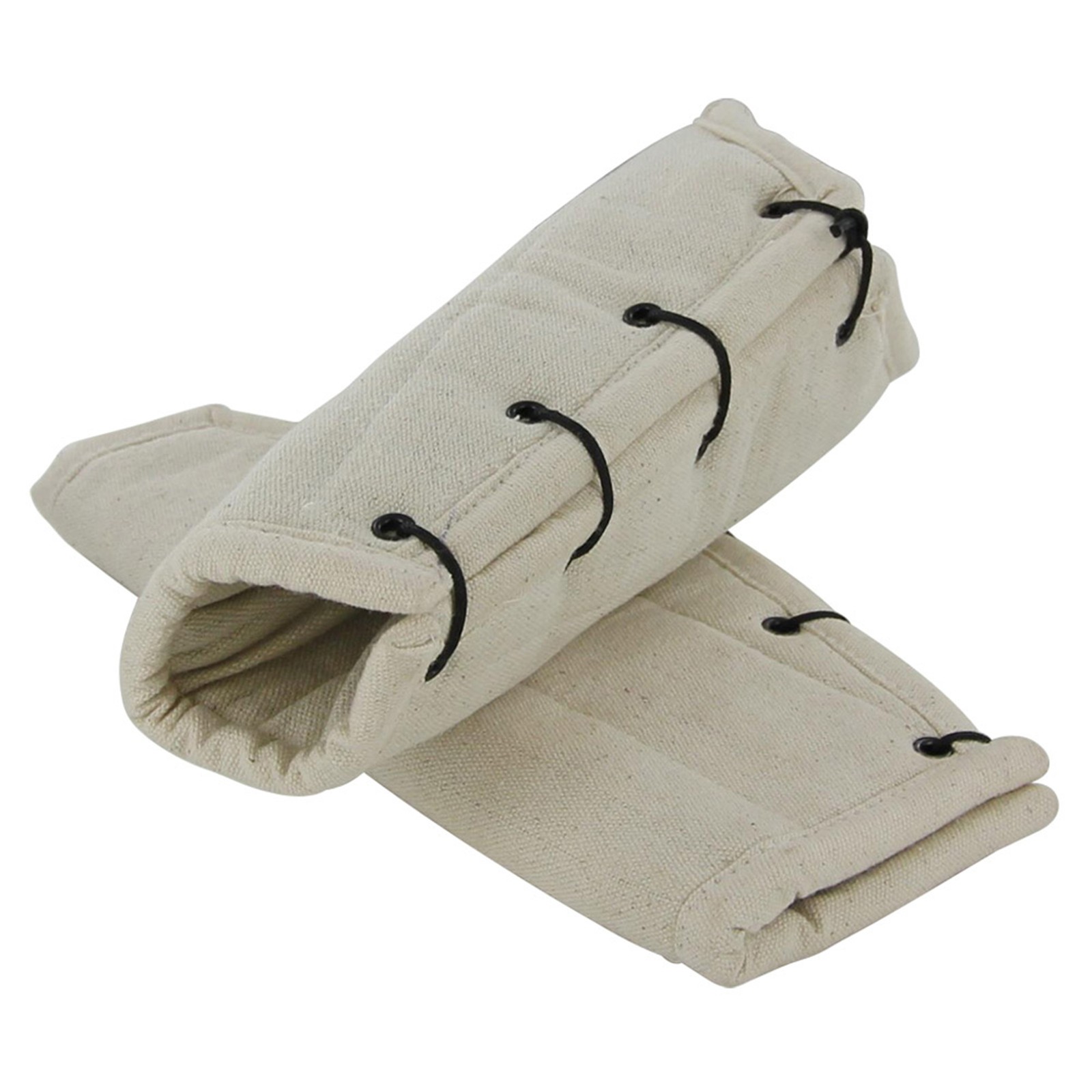 Medieval Padded Cloth  Ecru Bracers | LARP Cosplay SCA Reenactment Armor