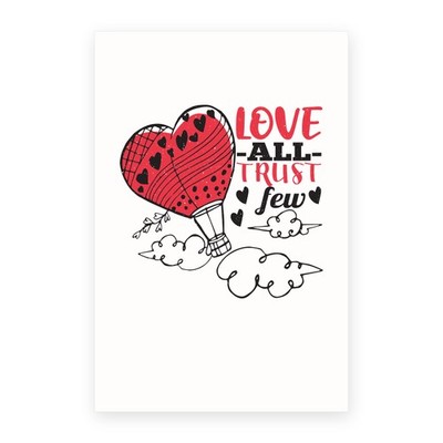 DistinctInk Greeting Card - Love All Trust Few