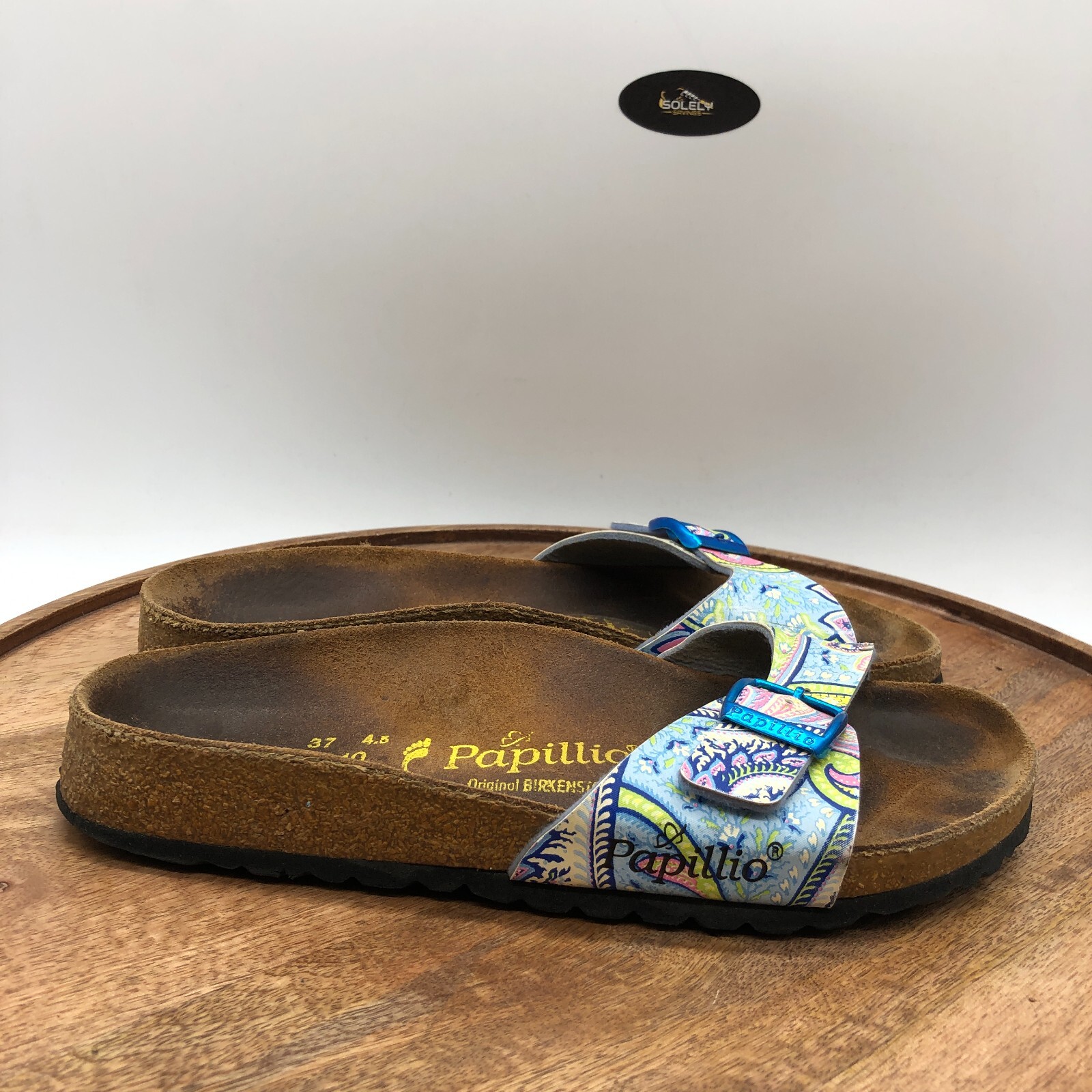 Birkenstock Papillio Madrid Blue Paisley Womens 37 US 6 Birkenstock Papillio Madrid Blue Paisley Womens 37 US 6