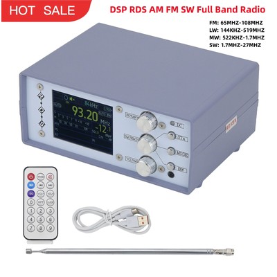 HamGeek TEF6686-Desk Blue Desktop Radio DSP RDS AM FM SW Full Band Radio