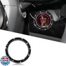Car Bling Crystal Rhinestone Engine Start Decoration Ring, Sparkling Push Start Button Sticker, Key Ignition and Knob Ring Decoration, Bling Car Interior Accessories for Women (Black)