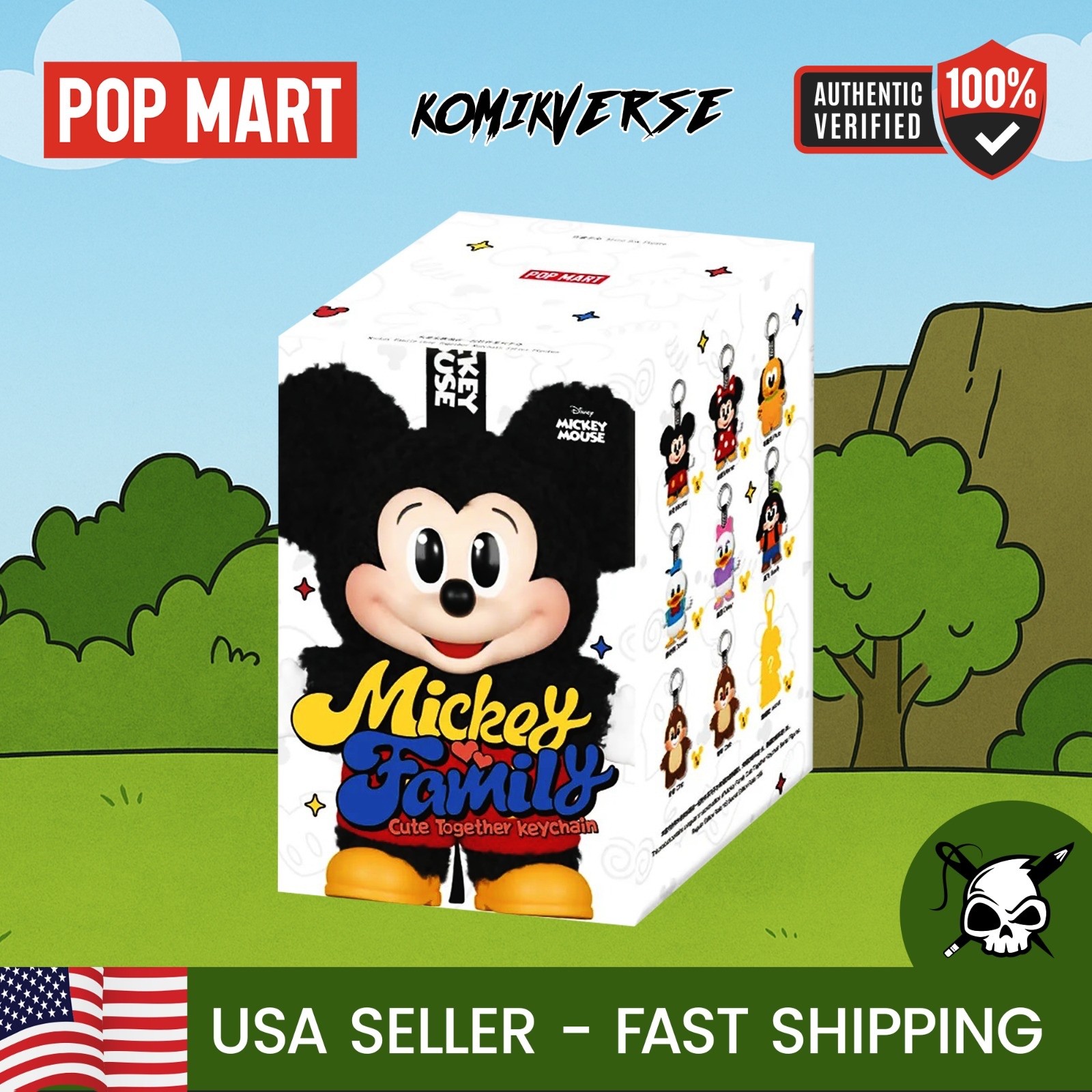 新品未開封 Pop mart Mickey Family 6ボックス USA* AUTHENTIC POP MART DISNEY MICKEY FAMILY CUTE TOGETHER
