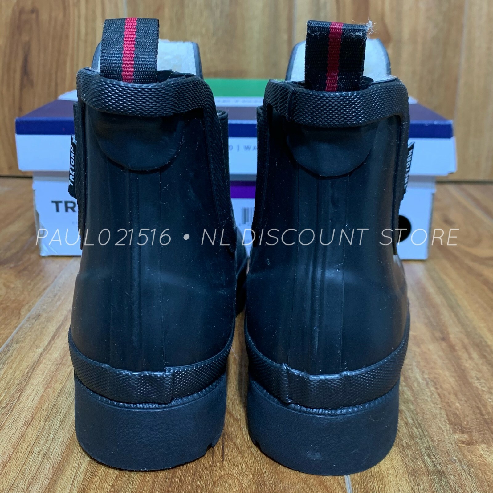 TRETORN Women's Lina Short Rain Boot Waterproof Chelsea ~ Black ~ Various Sizes