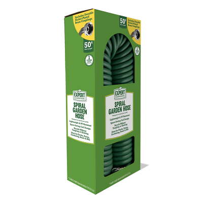 Heavy-Duty 50ft Green Spiral Hose