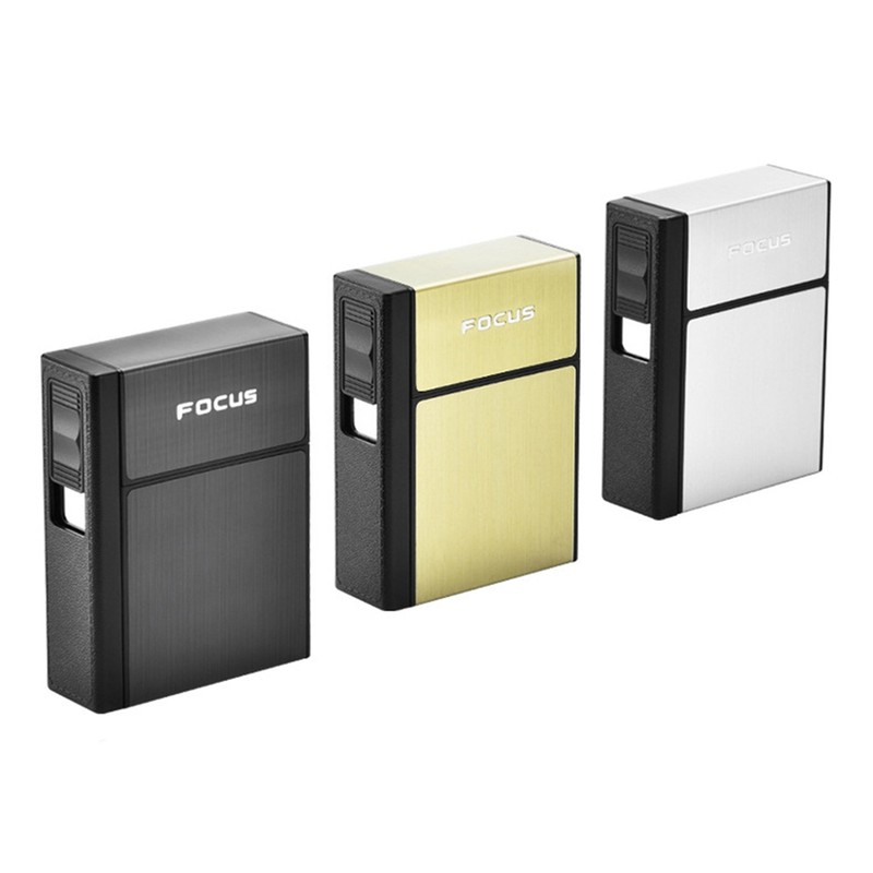 US Rechargeable Lighter 20-Cigarette Storage Case Tobacco Dispenser Box Men Gift