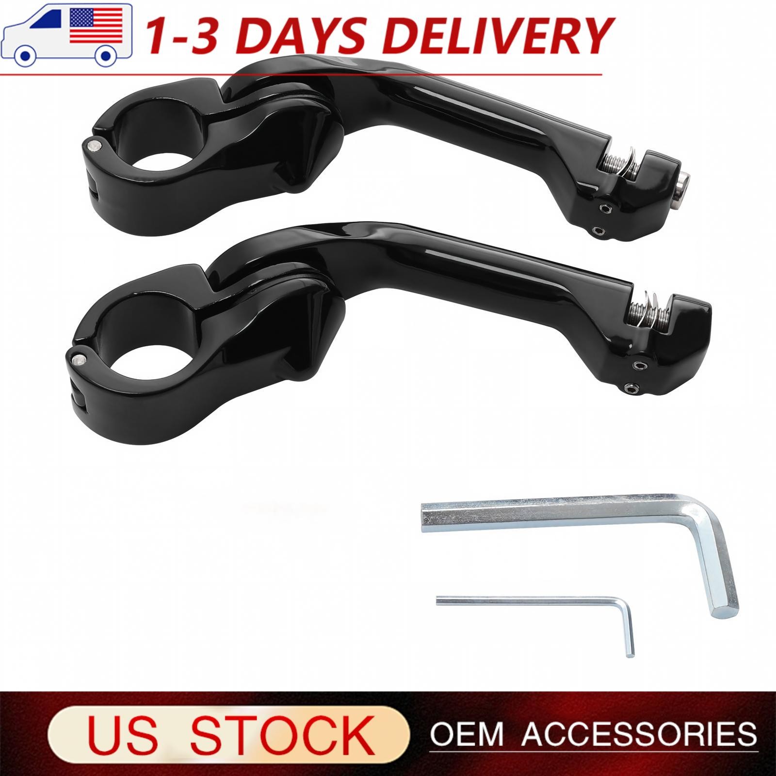 1-1/4" Long Angled Pegstreamliner Highway Engine Guard Foot Pegs For Harley