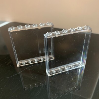 2 per lot NEW LEGO Transparent Wall Element 1X6X5 (35286/6245253)