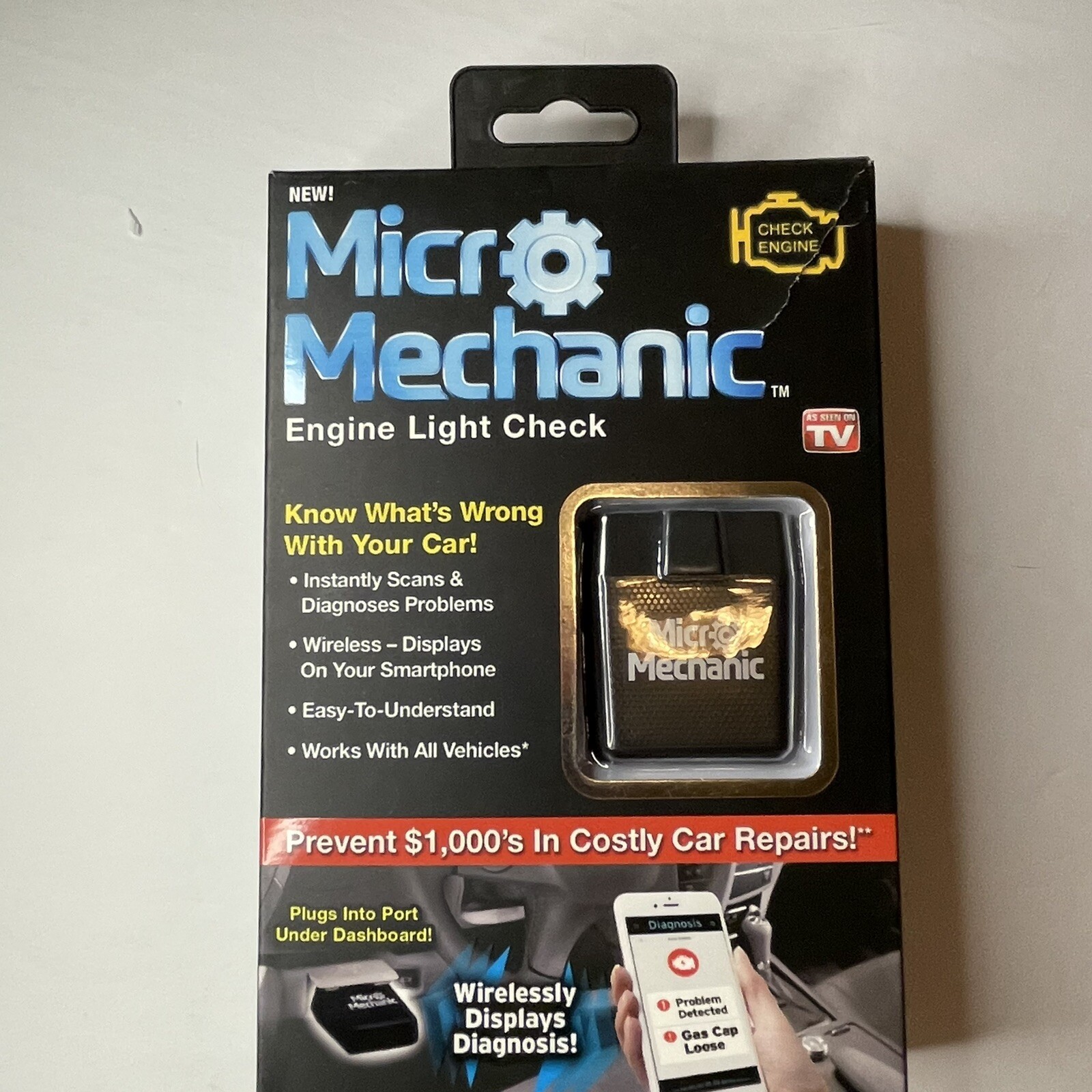 Micro Mechanic Portable Check Engine Light Reader As Seen On Tv Brand