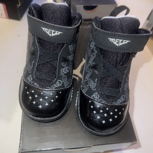MILINBABY NIB Baby Jordan Melo 5 Toddler Black Metallic Silver 4.5c