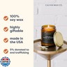 Calyan Wax Co. Soy Wax Candle, Seaside + Citrus Scented Candle, 57 Hour Burn Time, Aromatherapy Soy Candles, Non Toxic and Vegan Soy Wax, Amber Glass Jar Scented Candles, 7.2oz