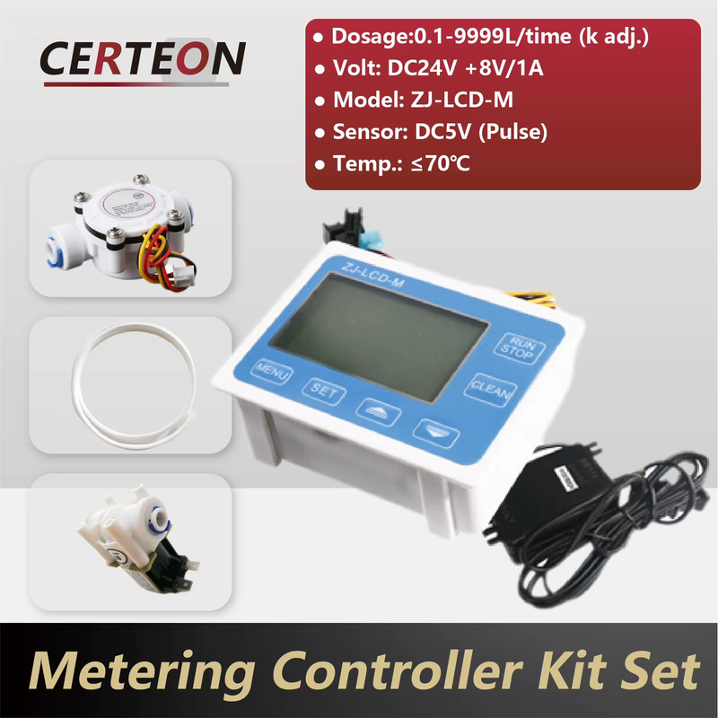ZJ-LCD-M Digital Flow Meter Filling Controller LCD Display G1/4 G1/2 G1 Thread D