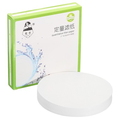 100Pcs 12.5cm Quantitative Filter Paper Circles, Fast Speed Round Lab Paper