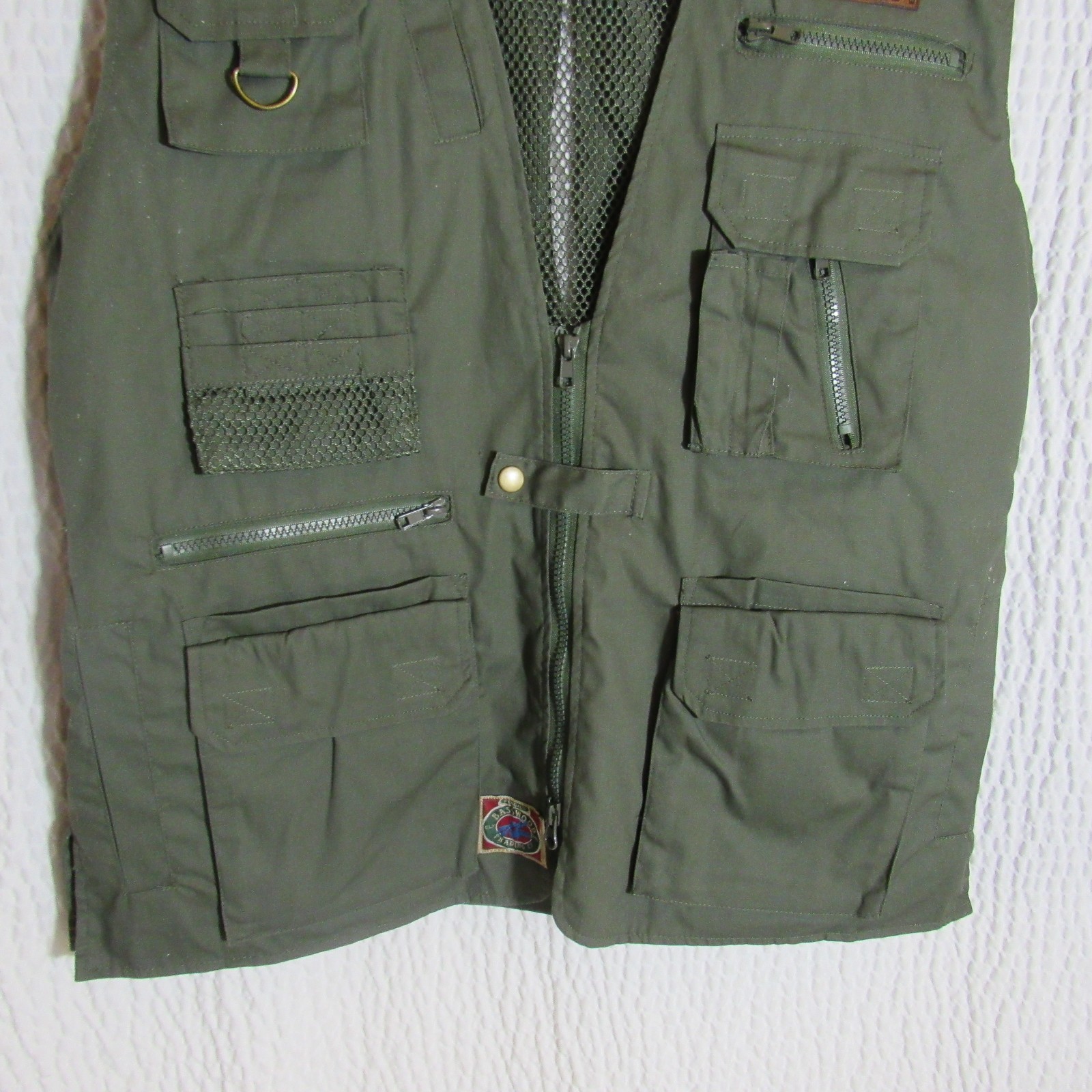 Pengals Basswood Shooting Vest M Green Vented Pockets In and Out Excellent
