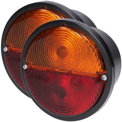 Heckleuchte 132mm Ø Rund links rechts SET LKW PKW Anhänger Bagger Traktor 12/24V