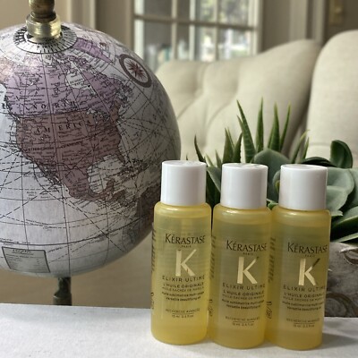 3 x Kerastase Elixir Ultime Versatile Beautifying Hair Oil 15ml / 0.5oz each