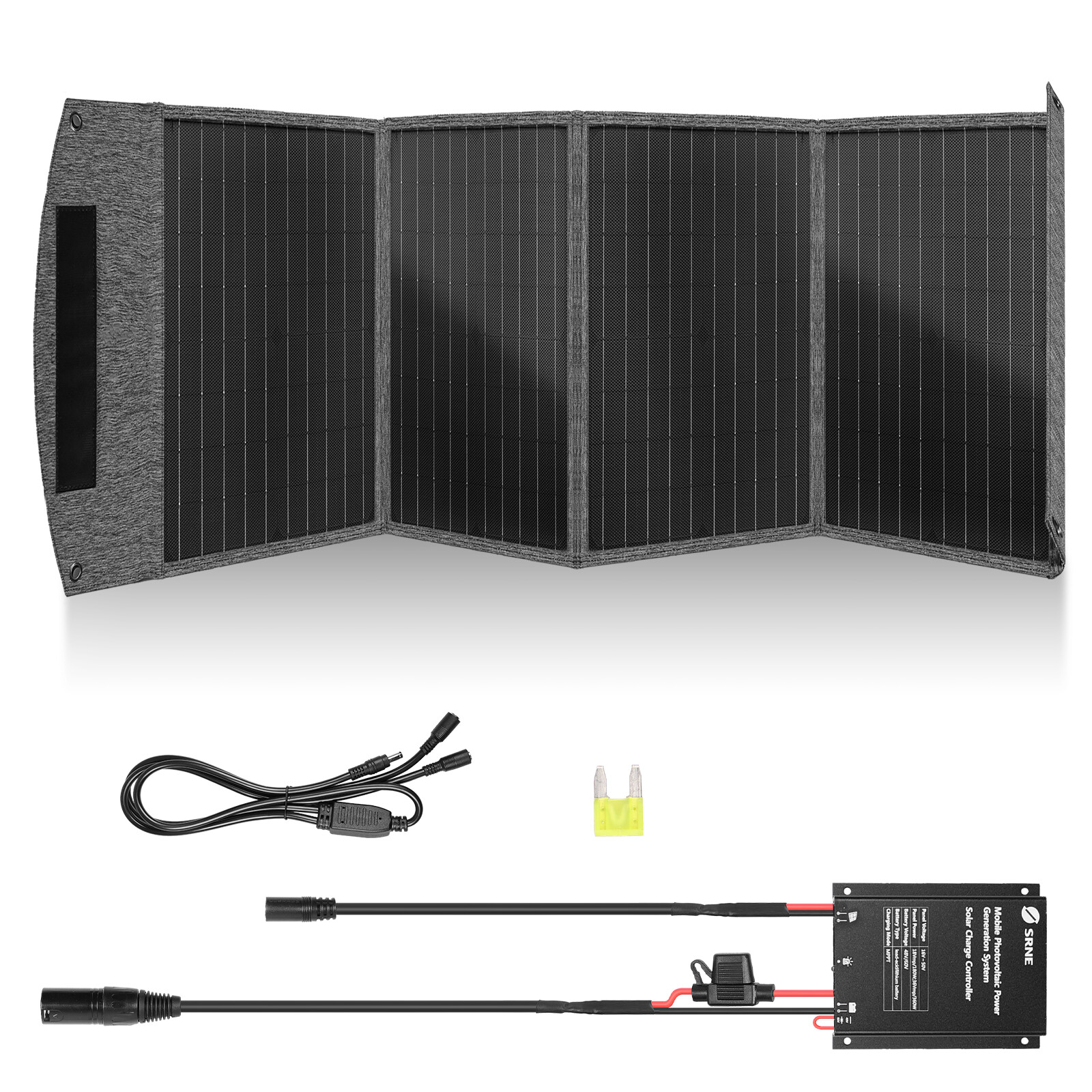 Portable 80W Solar Panel for 48V 60V Battery with 3 PIN XLR Connector for E-bike