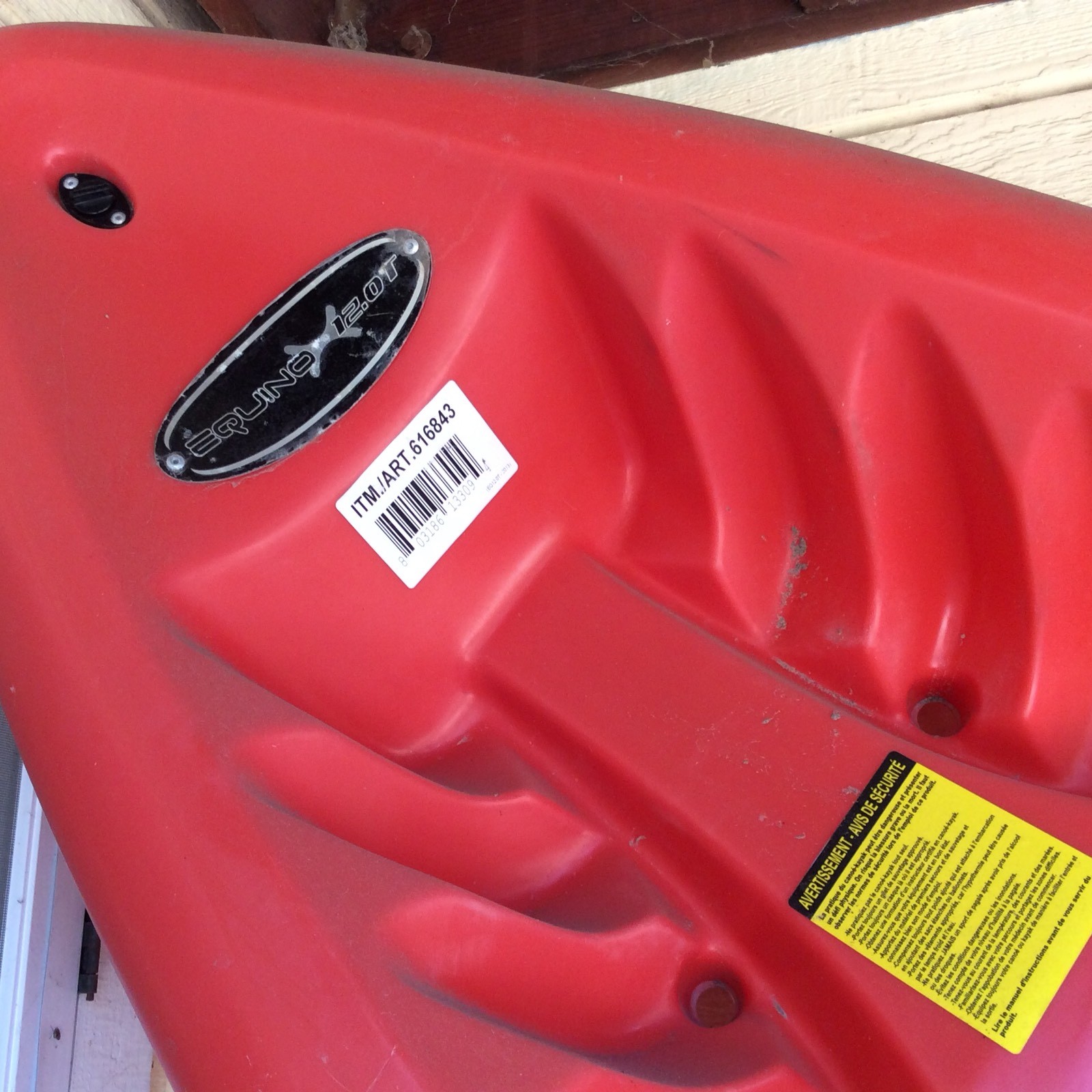 Equinox Tandem Kayak Sit On Top Sea Kayak Red Feet 12  Paddles Cushion Seats