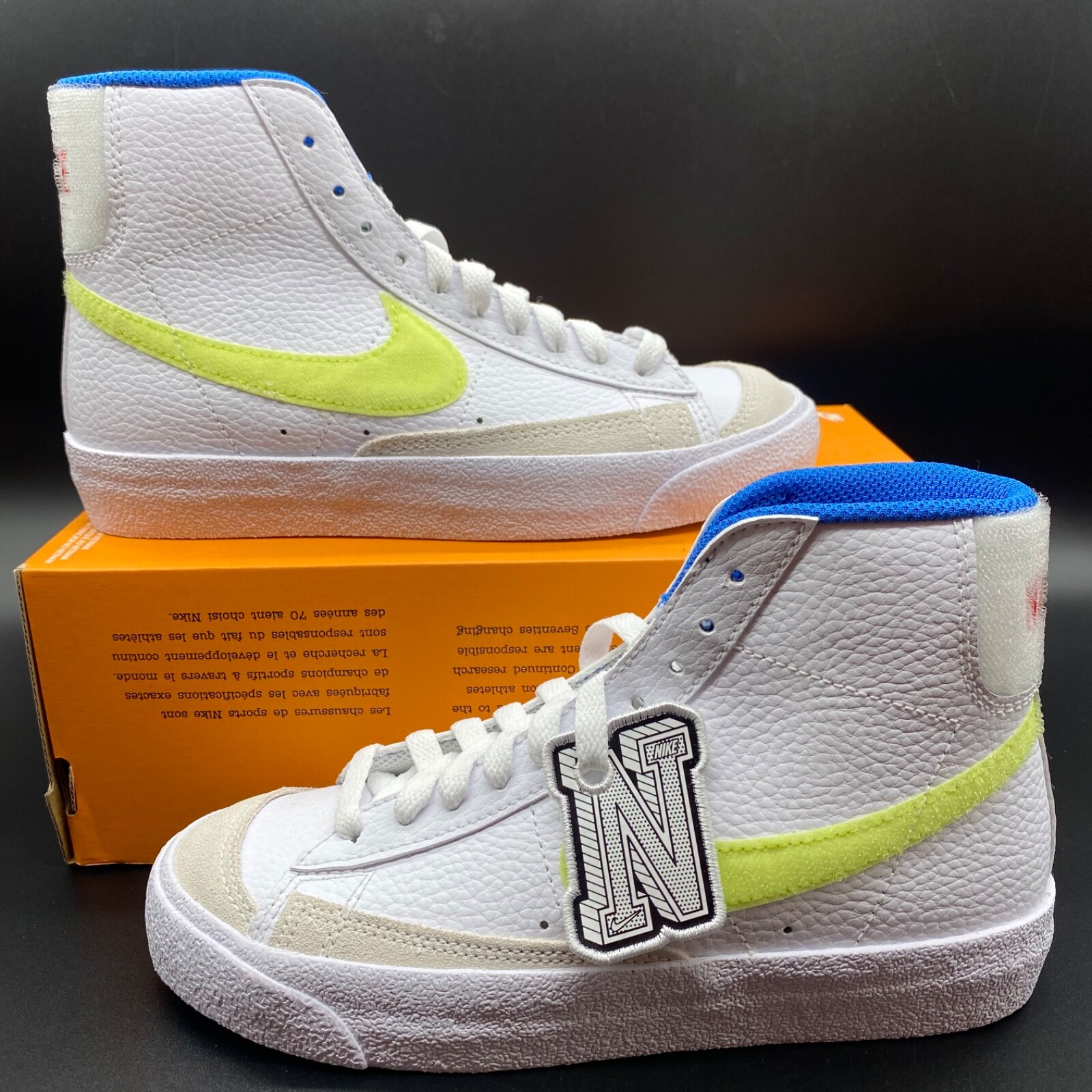 Nike Blazer Mid 77 GS Sneaker Shoes DQ1042 100 White Size