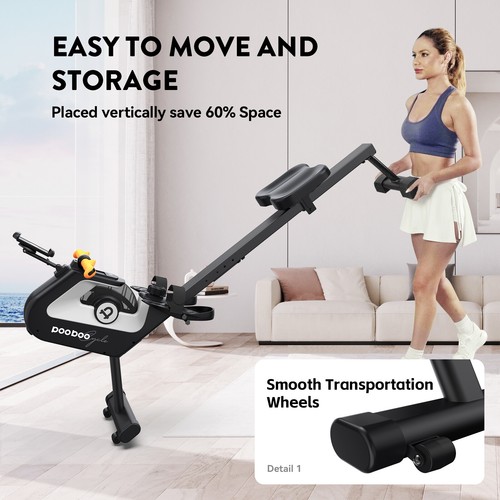 Magnetic Row Rowing Machine Rower 16 Levels Cardio Home Gym Exercise Equipment