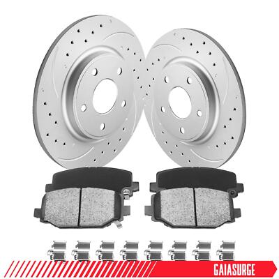 12.91'' (328mm) REAR Disc Rotors + Brake Pads for Dodge Grand Caravan Journey C/V