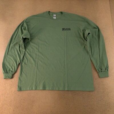 Nutra Blend Drive To Feed Men's Size 2XL Green Long Sleeve Logo Graphic T-Shirt