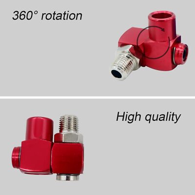 4Pcs 360 Degree Swivel Air Hose Connector 1/4” Industrial Air Fittings and Pn...