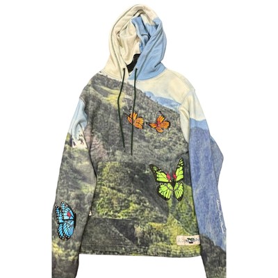 Pre-owned J Balvin X Advisory Board Crystals Abc Los Andes Hoodie Size M In Blue