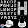 26Pcs Rhinestone Iron on Letters Patches 6.5cm Iron on Rhinestone Letters Bling Glitter A-Z Alphabet Applique Letters Iron on Patches for Clothes Bag Pants Shoes Cellphone Decor DIY Crafts (Silver)