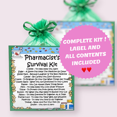 Pharmacist's Survival Kit ~ Fun Novelty Keepsake Gift & Greetings Card
