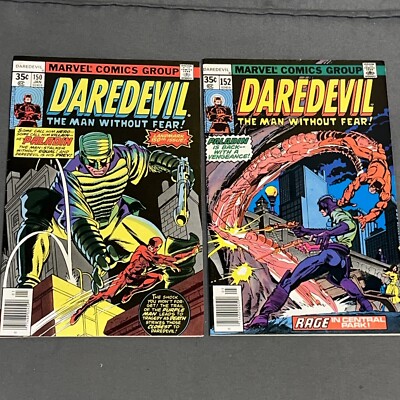 Marvel Comics Daredevil Lot #150 #152 (1978)  First Appearance Paladin  