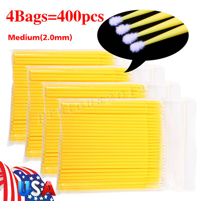 Microbrush Applicator Tips Dental Micro Brush Regular / Fine / Super Fine 400/pk